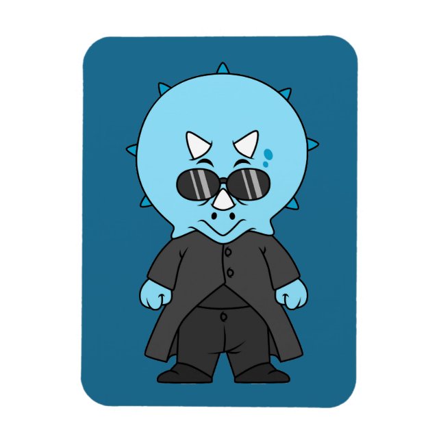 Illustration eines Matrix-Triceratops. Magnet (Vertikal)