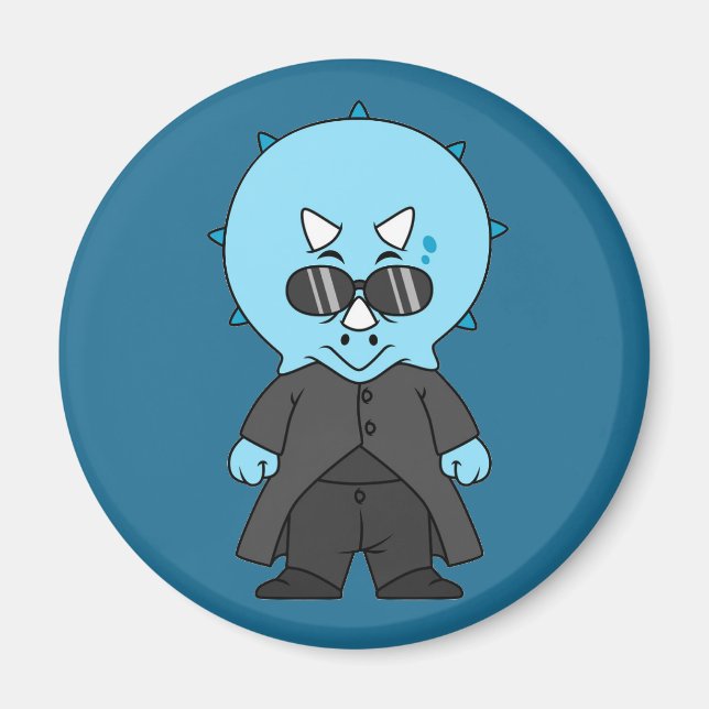 Illustration eines Matrix-Triceratops. Magnet (Vorne)