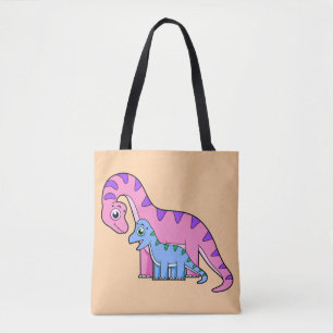 Illustration eines Mutter-Kind-Brachiosaurus.