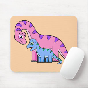 Illustration eines Mutter-Kind-Brachiosaurus. Mousepad
