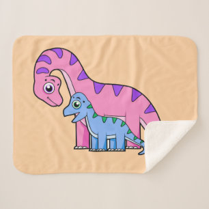 Illustration eines Mutter-Kind-Brachiosaurus. Sherpadecke