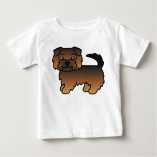 Illustration eines Norfolk-Terriers mit Grizzle-Fa Baby T-shirt