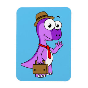 Illustration eines Pachycephalosaurus-Geschäftsman Magnet