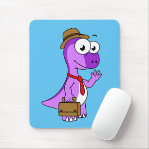 Illustration eines Pachycephalosaurus-Geschäftsman Mousepad