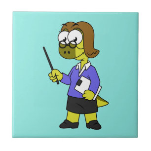 Illustration eines Pachycephalosaurus-Lehrers Fliese