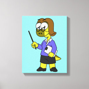 Illustration eines Pachycephalosaurus-Lehrers Leinwanddruck