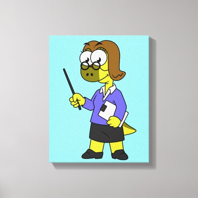 Illustration eines Pachycephalosaurus-Lehrers Leinwanddruck (Vorderseite)