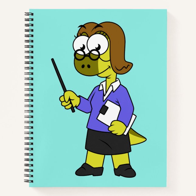 Illustration eines Pachycephalosaurus-Lehrers Notizbuch (Vorderseite)