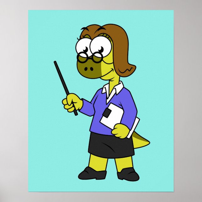 Illustration eines Pachycephalosaurus-Lehrers Poster (Vorne)