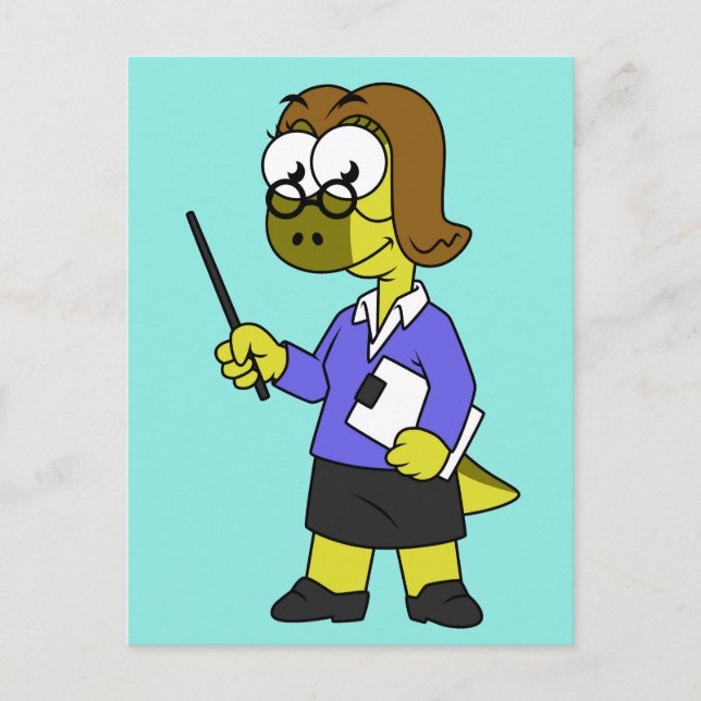 Illustration eines Pachycephalosaurus-Lehrers Postkarte (Vorderseite)