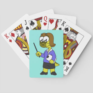 Illustration eines Pachycephalosaurus-Lehrers Spielkarten