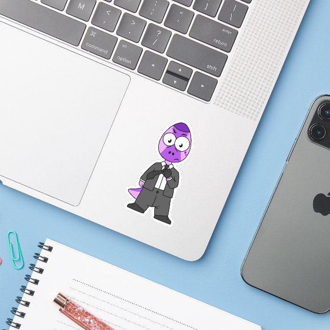 Illustration eines Pachycephalosaurus-Transporters Aufkleber (Laptop mit iPhone)