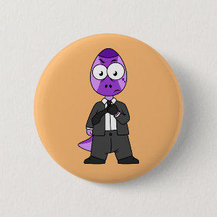 Illustration eines Pachycephalosaurus-Transporters Button