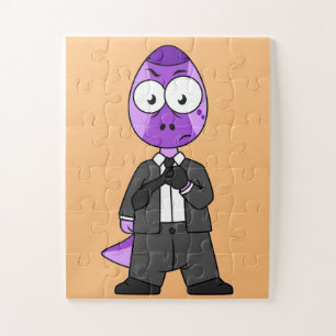 Illustration eines Pachycephalosaurus-Transporters Puzzle