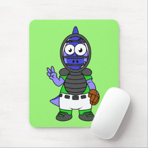 Illustration eines Parasaurolophus-Baseballfängers Mousepad