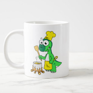 Illustration eines Parasaurolophus-Dinosaurier-Koc Jumbo-Tasse