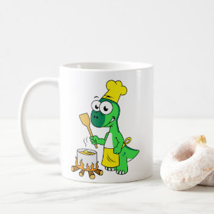Illustration eines Parasaurolophus-Dinosaurier-Koc Kaffeetasse