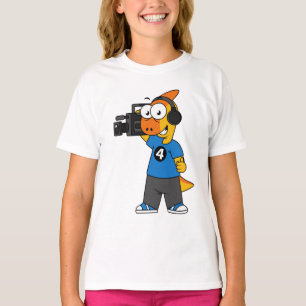 Illustration eines Parasaurolophus-Kamerabetreiber T-Shirt