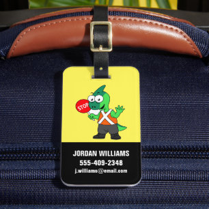 Illustration eines Parasaurolophus-Verkehrssünders Gepäckanhänger