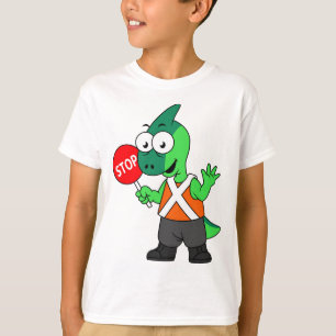Illustration eines Parasaurolophus-Verkehrssünders T-Shirt