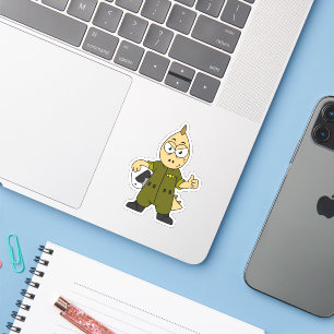 Illustration eines Piloten von Allosaurus Jet. Aufkleber