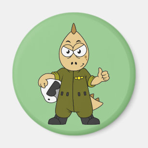 Illustration eines Piloten von Allosaurus Jet. Magnet