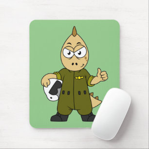 Illustration eines Piloten von Allosaurus Jet. Mousepad