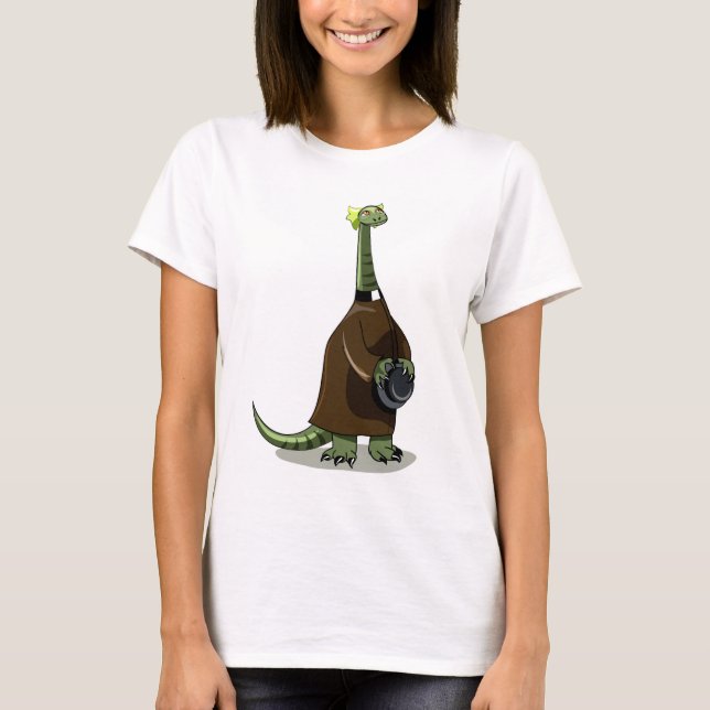 Illustration eines Plateosaurus, der als Priester  T-Shirt (Vorderseite)
