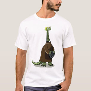 Illustration eines Plateosaurus, der als Priester  T-Shirt