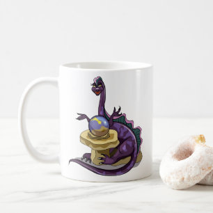 Illustration eines Plateosaurus Fortune Teller. Kaffeetasse