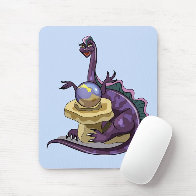 Illustration eines Plateosaurus Fortune Teller. Mousepad (Mit Mouse)