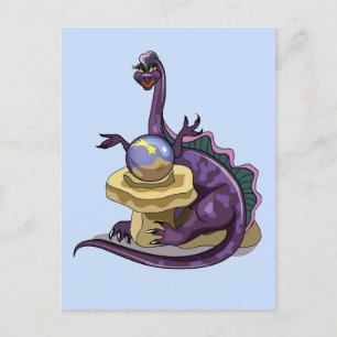 Illustration eines Plateosaurus Fortune Teller. Postkarte