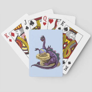 Illustration eines Plateosaurus Fortune Teller. Spielkarten