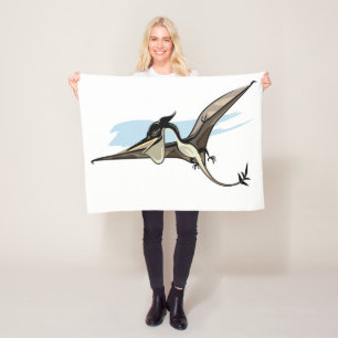 Illustration eines Pteranodon Dinosauriers. Fleecedecke
