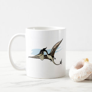 Illustration eines Pteranodon Dinosauriers. Kaffeetasse