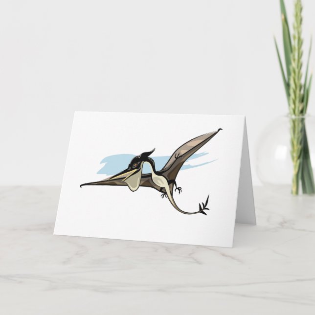 Illustration eines Pteranodon Dinosauriers. Karte (Vorderseite)