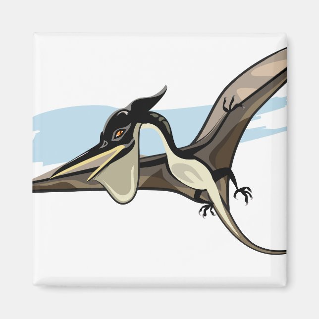 Illustration eines Pteranodon Dinosauriers. Magnet (Vorne)