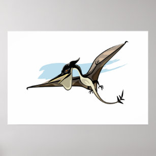 Illustration eines Pteranodon Dinosauriers. Poster