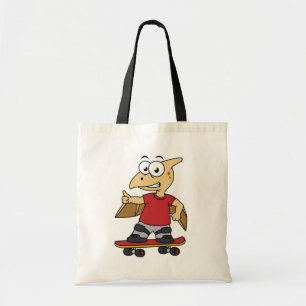 Illustration eines Pterosaurus Skateboarding. Tragetasche