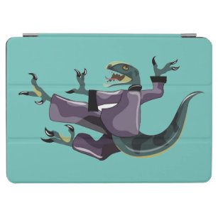 Illustration eines Raptor Darstellend Karate. iPad Air Hülle