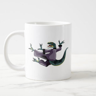 Illustration eines Raptor Darstellend Karate. Jumbo-Tasse