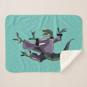 Illustration eines Raptor Darstellend Karate. Sherpadecke