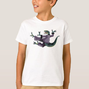 Illustration eines Raptor Darstellend Karate. T-Shirt