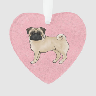Illustration eines Rehpug-Hundes mit individuellem Ornament