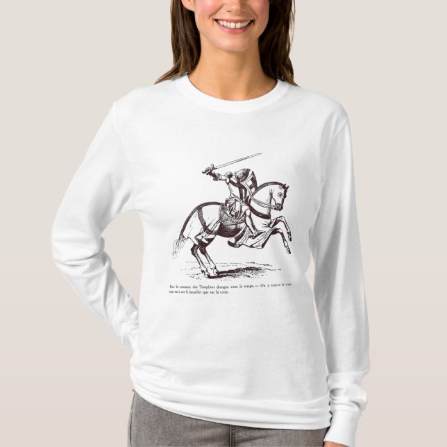 Illustration eines Ritters Templar T-Shirt (Vorderseite)
