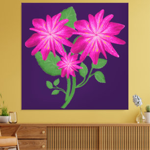 Illustration eines rosa Blumenstraußes Handgezei Leinwanddruck
