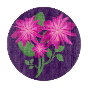 Illustration eines rosa Blumenstraußes   Handgezei Schneidebrett