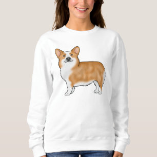 Illustration eines roten Pembroke Welsh Corgi süße Sweatshirt