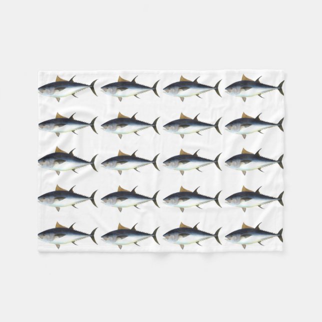 Illustration eines Roten Thunfisches Fleecedecke (Vorderseite (Horizontal))