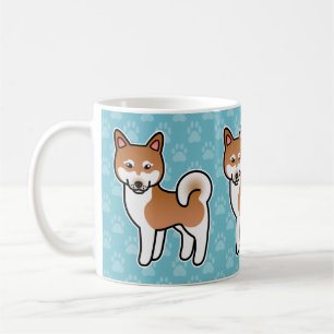 Illustration eines roten und weißen Alaskan Klee K Tasse